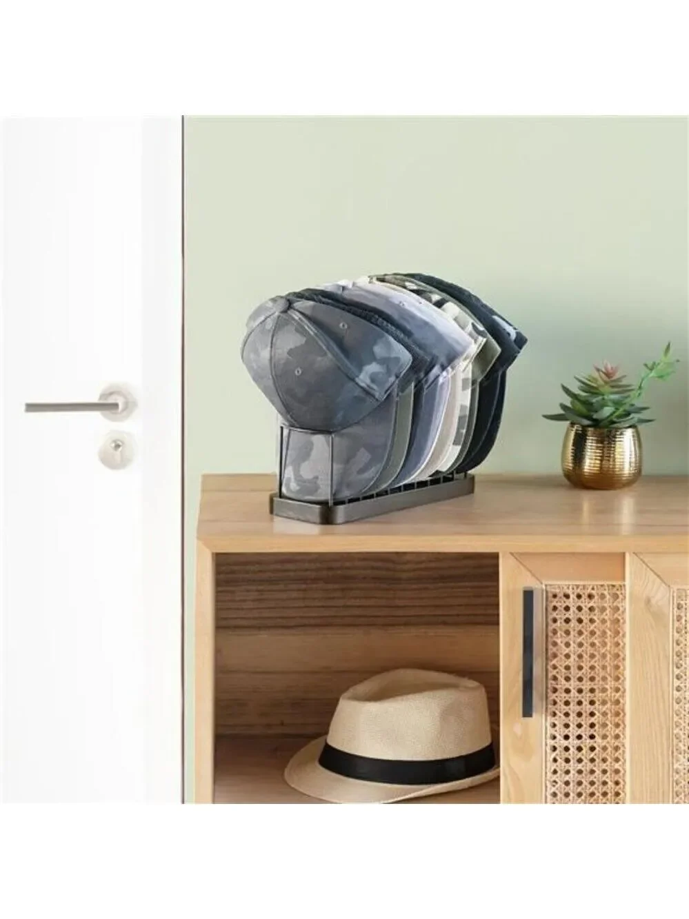 Mkono Hat Organizer Rack for Baseball Caps Desk Shelf Storage Holder Stand